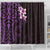 New Zealand Tuatara Plumeria Shower Curtain Maori Purple Koru Tribal Tattoo