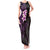 New Zealand Tuatara Plumeria Tank Maxi Dress Maori Purple Koru Tribal Tattoo