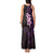 New Zealand Tuatara Plumeria Tank Maxi Dress Maori Purple Koru Tribal Tattoo