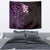 New Zealand Tuatara Plumeria Tapestry Maori Purple Koru Tribal Tattoo