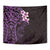 New Zealand Tuatara Plumeria Tapestry Maori Purple Koru Tribal Tattoo