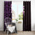 New Zealand Tuatara Plumeria Window Curtain Maori Purple Koru Tribal Tattoo