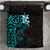 New Zealand Tuatara Plumeria Bedding Set Maori Teal Koru Tribal Tattoo