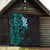 New Zealand Tuatara Plumeria Quilt Maori Teal Koru Tribal Tattoo