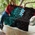 New Zealand Tuatara Plumeria Quilt Maori Teal Koru Tribal Tattoo