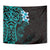 New Zealand Tuatara Plumeria Tapestry Maori Teal Koru Tribal Tattoo