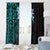 New Zealand Tuatara Plumeria Window Curtain Maori Teal Koru Tribal Tattoo