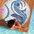 Blue Maori Tuatara Beach Blanket Luxury Pastel Pattern