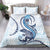 Blue Maori Tuatara Bedding Set Luxury Pastel Pattern