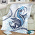 Blue Maori Tuatara Blanket Luxury Pastel Pattern