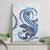Blue Maori Tuatara Canvas Wall Art Luxury Pastel Pattern