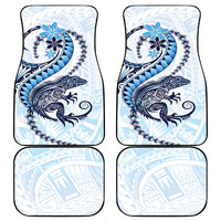 Blue Maori Tuatara Car Mats Luxury Pastel Pattern LT01 - Polynesian Pride