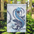 Blue Maori Tuatara Garden Flag Luxury Pastel Pattern