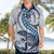 Blue Maori Tuatara Hawaiian Shirt Luxury Pastel Pattern