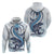 Blue Maori Tuatara Hoodie Luxury Pastel Pattern