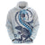 Blue Maori Tuatara Hoodie Luxury Pastel Pattern