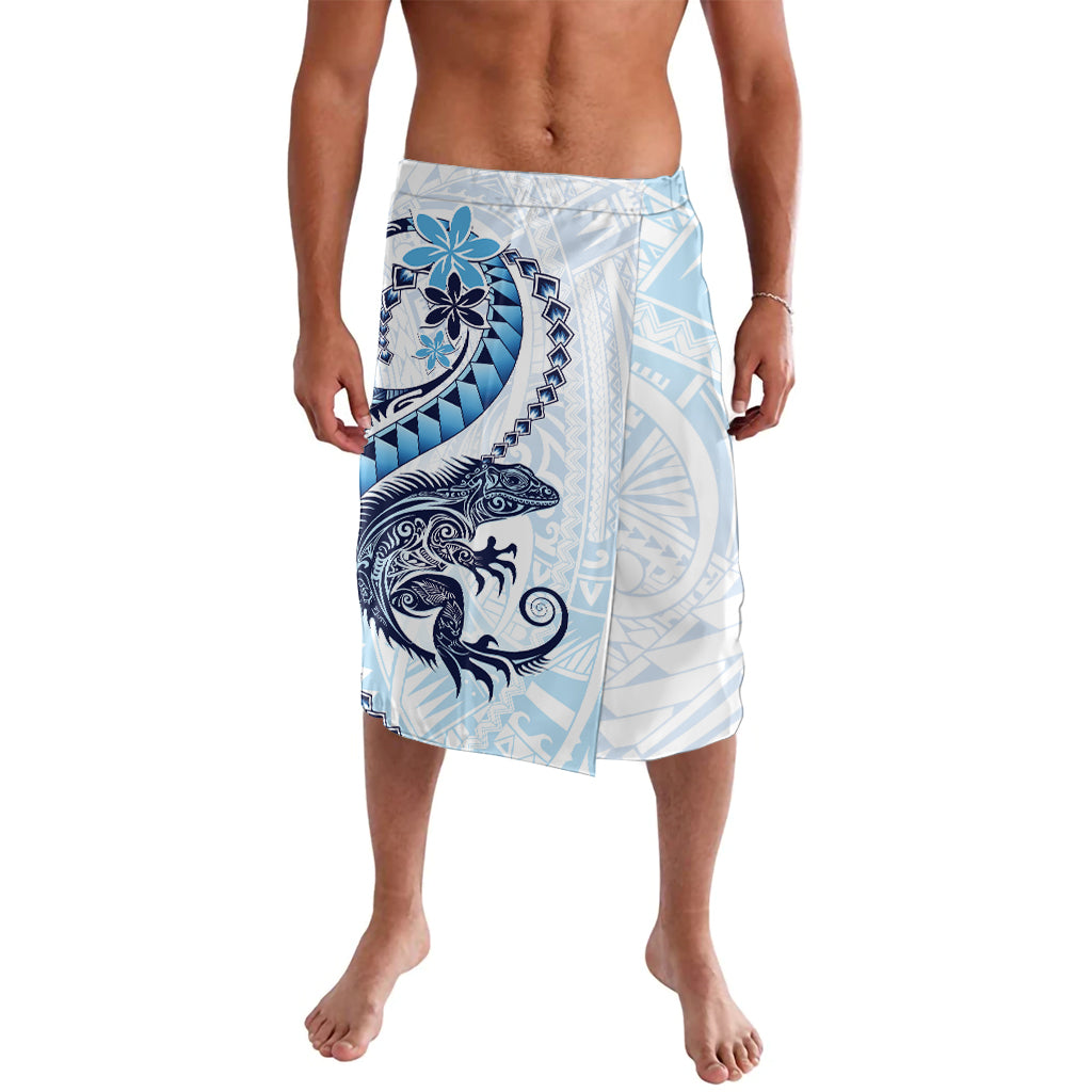 Blue Maori Tuatara Lavalava Luxury Pastel Pattern LT01 Blue - Polynesian Pride