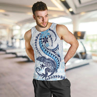 Blue Maori Tuatara Men Tank Top Luxury Pastel Pattern LT01 Blue - Polynesian Pride