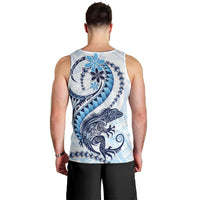 Blue Maori Tuatara Men Tank Top Luxury Pastel Pattern LT01 - Polynesian Pride