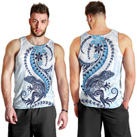 Blue Maori Tuatara Men Tank Top Luxury Pastel Pattern LT01 - Polynesian Pride