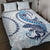 Blue Maori Tuatara Quilt Bed Set Luxury Pastel Pattern