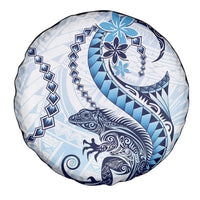 Blue Maori Tuatara Spare Tire Cover Luxury Pastel Pattern LT01 - Polynesian Pride