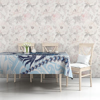 Blue Maori Tuatara Tablecloth Luxury Pastel Pattern LT01 - Polynesian Pride