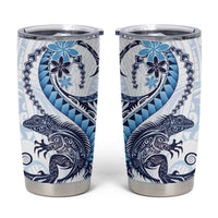 Blue Maori Tuatara Tumbler Cup Luxury Pastel Pattern LT01 Blue - Polynesian Pride