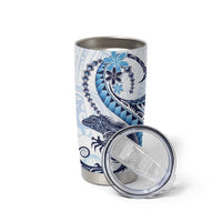Blue Maori Tuatara Tumbler Cup Luxury Pastel Pattern LT01 - Polynesian Pride