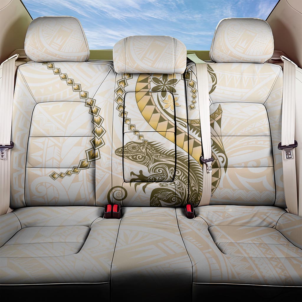 Gold Maori Tuatara Back Car Seat Cover Luxury Pastel Pattern