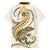 Gold Maori Tuatara Family Matching Puletasi and Hawaiian Shirt Luxury Pastel Pattern