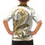 Gold Maori Tuatara Family Matching Tank Maxi Dress and Hawaiian Shirt Luxury Pastel Pattern
