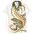 Gold Maori Tuatara Hawaiian Shirt Luxury Pastel Pattern