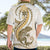 Gold Maori Tuatara Hawaiian Shirt Luxury Pastel Pattern