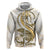 Gold Maori Tuatara Hoodie Luxury Pastel Pattern