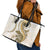 Gold Maori Tuatara Leather Tote Bag Luxury Pastel Pattern