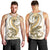 Gold Maori Tuatara Men Tank Top Luxury Pastel Pattern