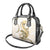 Gold Maori Tuatara Shoulder Handbag Luxury Pastel Pattern