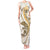 Gold Maori Tuatara Tank Maxi Dress Luxury Pastel Pattern