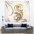 Gold Maori Tuatara Tapestry Luxury Pastel Pattern