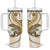 Gold Maori Tuatara Tumbler With Handle Luxury Pastel Pattern