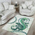 Green Maori Tuatara Area Rug Luxury Pastel Pattern