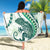 Green Maori Tuatara Beach Blanket Luxury Pastel Pattern