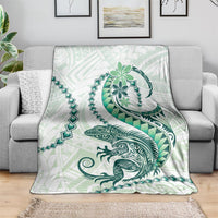 Green Maori Tuatara Blanket Luxury Pastel Pattern LT01 - Polynesian Pride