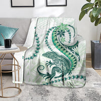 Green Maori Tuatara Blanket Luxury Pastel Pattern LT01 - Polynesian Pride