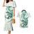 Green Maori Tuatara Couples Matching Mermaid Dress and Hawaiian Shirt Luxury Pastel Pattern