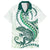 Green Maori Tuatara Family Matching Tank Maxi Dress and Hawaiian Shirt Luxury Pastel Pattern