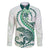 Green Maori Tuatara Family Matching Tank Maxi Dress and Hawaiian Shirt Luxury Pastel Pattern
