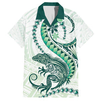 Green Maori Tuatara Hawaiian Shirt Luxury Pastel Pattern LT01 Green - Polynesian Pride