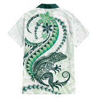 Green Maori Tuatara Hawaiian Shirt Luxury Pastel Pattern LT01 - Polynesian Pride